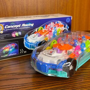Kids Flashing Transparent Gear Car