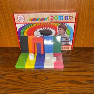 রঙিন ১০০টি পিসের ডমিনো সেট শিশুদের জন্য